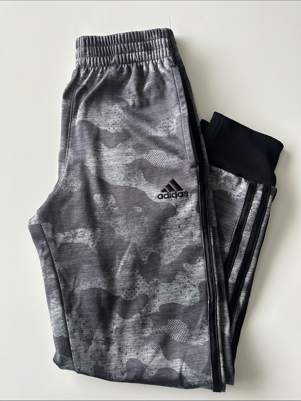 adidas Kids Black & Gray Camo Joggers
